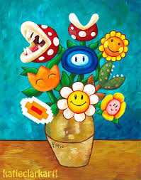 Agreement concluded between the vincent van gogh foundation and the state of the netherlands, in which the. Mario Van Gogh 39 S Flower Vase Nintendo Painting Alternative Vincent Van Gogh Sunflowers Geek Parody V Video Game Wall Art Art Parody Gaming Wall Art