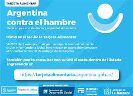 Ya está cargada la tarjeta alimentaria del plan alimentar. Tarjetas Alimentar Desarrollo Social La Matanza Facebook