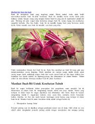 Untuk mencabut daunnya, putarlah menggunakan genggaman tangan. Manfaat Buah Bit Untuk Stamina Dan Kesehatan