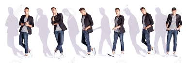 Collage Of Six Poses Of A Young Casual Fashion Man On White Background Stock Photo Picture And Royalty Free Image Image 13890937 Casual wear style masculin leather jacket outfits hipster man. collage of six poses of a young casual fashion man on white background