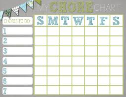 Chore Charts Printable Cute Chore Charts For Kids