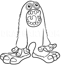 Monster coloring pages free download can be downloaded only by clicking on the right and select save to download. How To Draw Mammott From My Singing Monsters Step By Step Drawing Guide By Dawn Dragoart Com