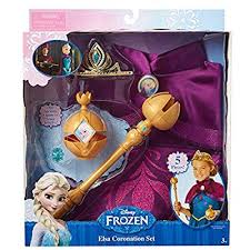 amazon com frozen elsa coronation set costume fits sizes 4 6x toys games disney princess toys frozen toys princess toys