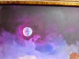 Vincent Fleming Fantasy OIl Painting Carousel at Night Seascape Framed