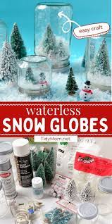 Diy Waterless Snow Globes In 2021 Waterless Snow Globe Snow Globes Waterless Snow Globe Diy