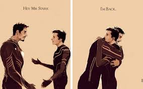Avengers 4 Tony And Peter Via Petiteallemande Tumblr Avengers Marvel Superheroes Marvel Dc Comics