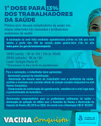 Profissionais administrativos de clínicas privadas. Nova Etapa De Vacinacao Dos Profissionais Da Saude Acontece A Partir De Sexta 19 Mediante Agendamento Prefeitura Municipal De Vitoria Da Conquista Pmvc