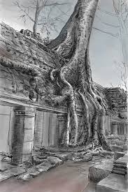 Angkor Wat Landscape Drawing Ancient Temple On Behance The temple of angkor wat in cambodia was constructed by suryavaram ii of the khmer civilization in the 12 century. angkor wat landscape drawing