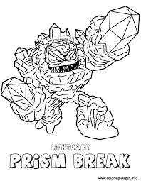 Use these printable drawings as a memory building tool to make your toddler more observant. Skylanders Giants Lightcore Prism Break Coloring Pages Printable