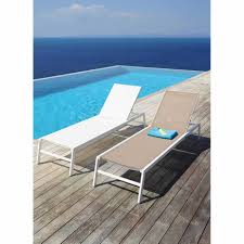 Bain De Soleil En Aluminium Blanc L 192 Cm Hawai Maisons Du Monde Bain De Soleil Meuble Terrasse Terrasse Piscine