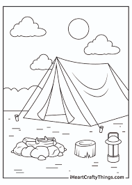 Old kerosene camping lantern printable coloring page, free to download and print. Camping Coloring Pages I Heart Crafty Things