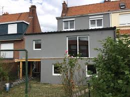 Extension De Maison Ossature Bois Rdc Et R 1 Isolation Thermique Exterieure Norme Rt 2012 A Lesquin Maison Ossature Bois Extension Maison Ossature Bois
