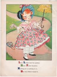 Lucky locket lost her pocket nursery rhyme. Mother Goose Nursery Rhyme Illustrations By Ruth E Newton 1943