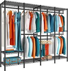 Amazon.com: Raybee Clothes Rack Heavy Duty Clothing Racks for Hanging  Clothes Load 985 LBS,Metal Clothing Rack Freestanding Portable Wardrobe  Closet Rack for Hanging Clothes Wire Garment Rack, Black : Home & Kitchen