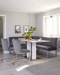 Counter height table, 2 chairs & corner bench the hailey dining set is both comfortable and stylish with a lazy susan for easy serving and a storage shelf for organization. Mia Dining Table And Chairs With Bench Danetti