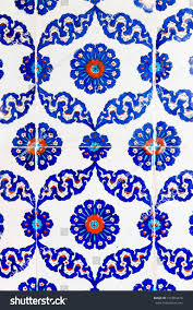 Turkish Blue Tile Sanat Desen Mavi Ciniler Desenler