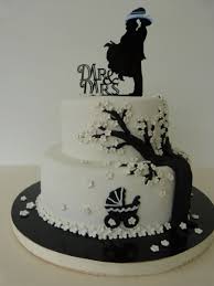 Hochzeitstorte Wedding Cake Black White Schwarz Weiss Hochzeit Baum Tree Baby Kinderwagen Torte Kuchen Cake Cube Konz Cake Take The Cake Desserts