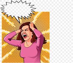 Woman Screaming Stock Illustration Cartoon, PNG, 1000x869px, Watercolor,  Cartoon, Flower, Frame, Heart Download Free
