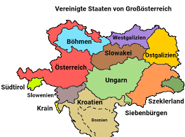 Originally a proposal, conceived by a group of scholars surrounding the austrian archduke franz ferdinand. Map Of The United States Of Greater Austria Mapporn