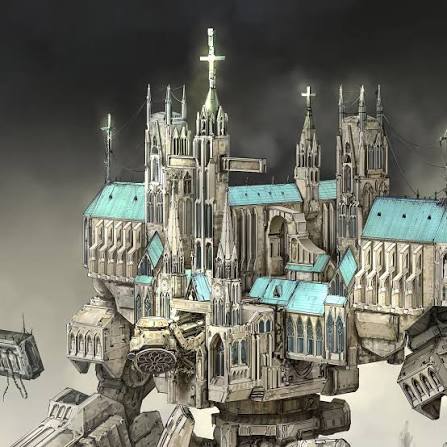 art #mech #conceptart #church #gothic #christian #hell #holywar  #conceptdesign #illustration #warhammer #40k #robotic #warmachine  #heavyequipment #basilica #dome #crusader #cross Finally got a time to  crest one church style mech, he is walking