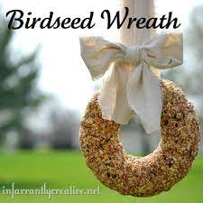 Bird Seed Wreath Infarrantly Creative Wreaths Bird Seed Crafts