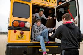In drills, students bust it to get off bus