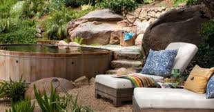 A Lovely Natural Setting For A Hot Tub Backyard Hangout Rustic Backyard Spa Hot Tubs