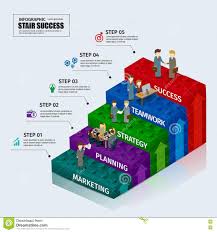 Toy Blocks Chart Business Step Stair Teamwork Infographic