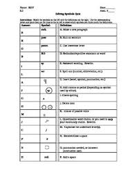 Editing Symbols For Writing Worksheets Teaching Resources