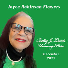 Betty J. Lewis, Unsung Hero for December