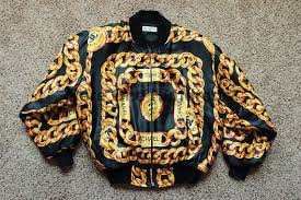 Black And Gold Bomber Jacket Mens Chanel Gold Chain Link Bomber Jacket Vintage Black Silk Hermes Bomber Jacket Vintage Coats Jackets Jackets