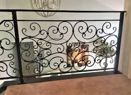 Hollow balusters are lighter, which can make cutting through them simpler. Wrought Iron Metal Scroll Railing Great Lakes Metal Fabrication
