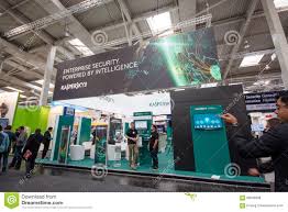 Booth Of Kaspersky Lab Company At Cebit Editorial Stock Photo Image Of Germany Exhibitor 68590398