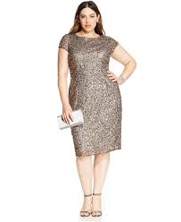Adrianna Papell Plus Size Sequined Scoop Back Dress Dresses Plus Sizes Macy S Plus Size Cocktail Dresses Plus Size Party Dresses Plus Size Outfits