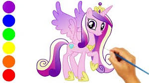 Our brave 10,000 year old unicorn princess helps rule the land of equestria. Menggambar Dan Mewarnai My Little Pony Princess Cadence Youtube