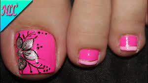 Los cursos de domestika son unas clases online que te permiten aprender una serie de herramientas y habilidades para realizar un proyecto concreto. Diseno De Unas Para Pies Flor Y Frances Para Principiantes Flowers Nail Art Nlc Youtube