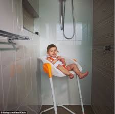 Bathing your baby is an experience many parents treasure. Charlichair Shower Chair Designed To Help Parents Bathe Their Babies And Even Kim Kardashian And Kanye West Have One Daily Mail Online