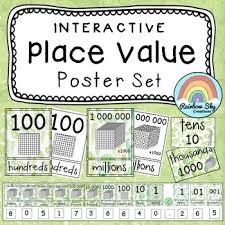 Place Value Posters Interactive Place Value Chart Cactus Succulent Theme