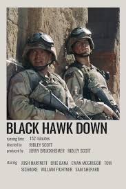 Black Hawk Down Black Hawk Down Minimalist Poster Eric Bana