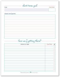 Personal Planner Free Printables Goals Worksheet Goals Printable Short Term Goals