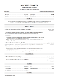 The best resume format for you depends on your experience and skills. Food And Beverage Attendant Resume Sample Template Example Cv Resume Resume Examples Beverages