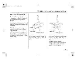 Trim Tab Adjustment Servicing Your Outboard Motor Honda Outboard Motor Bf115a User Manual Page 65 130 Original Mode