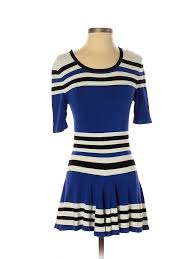 details about torn by ronny kobo women blue casual dress s