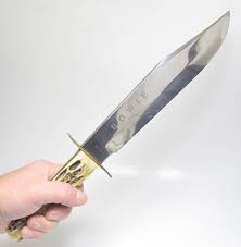 We also feature japanese knives from global knives, shun, and more. Vintage Edge Brand Solingen Germany 15 5 Inch Huge Coffin Stag Handle Carbon Steel Full Tang Bowie Knife Original Leather Sheath Bowie Knife Knife Leather Sheath