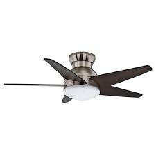 One Light Brushed Nickel Painted Cased White Glass Hugger Ceiling Fan 15uue Bright Light Design Ceiling Fan With Light Brushed Nickel Ceiling Fan Fan Light