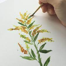 Goldenrod Flower Bouquet Tattoo Flower Painting Flower Drawing