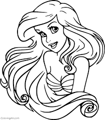 The complexity makes us think about the best color combination and other coloring techniques. Gorgeous Ariel Portrait Coloring Page Coloringall