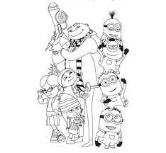October 17, 2019 at 6:17 pm a cute coloring page with the characters of the movie despicable me: Despicable Me Coloring Pages To Print Coloring Home