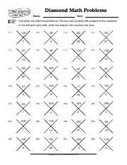 George gamov & marvin stern. Sum Product Puzzle 2 Pdf Diamond Math Problems Name V 1 Complete The Diamond Problems The Top Cell Contains The Product Of The Numbers In The Left And Course Hero