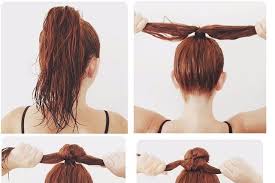 There's a reason why we blow dry our hair. An Easy Wet Top Knot Hair Styles Cute Simple Hairstyles Gym Hairstyles